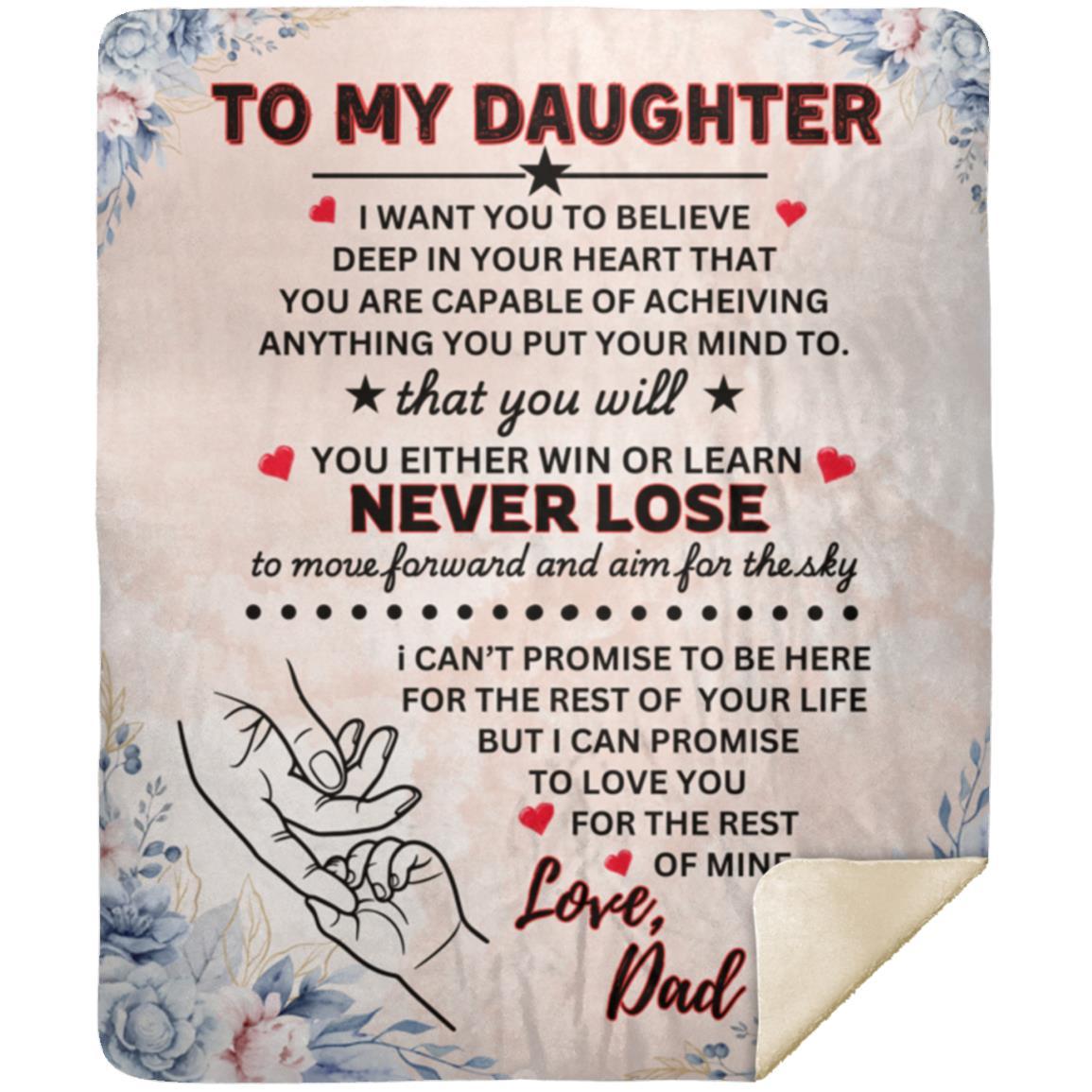 To my Daughter Love Dad Blanket