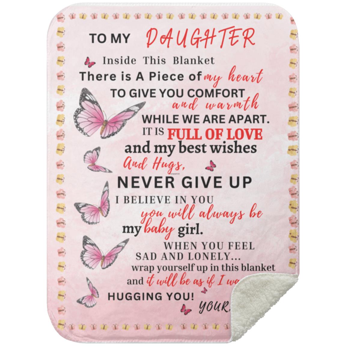 Daughter Dad Butterfly Blanket