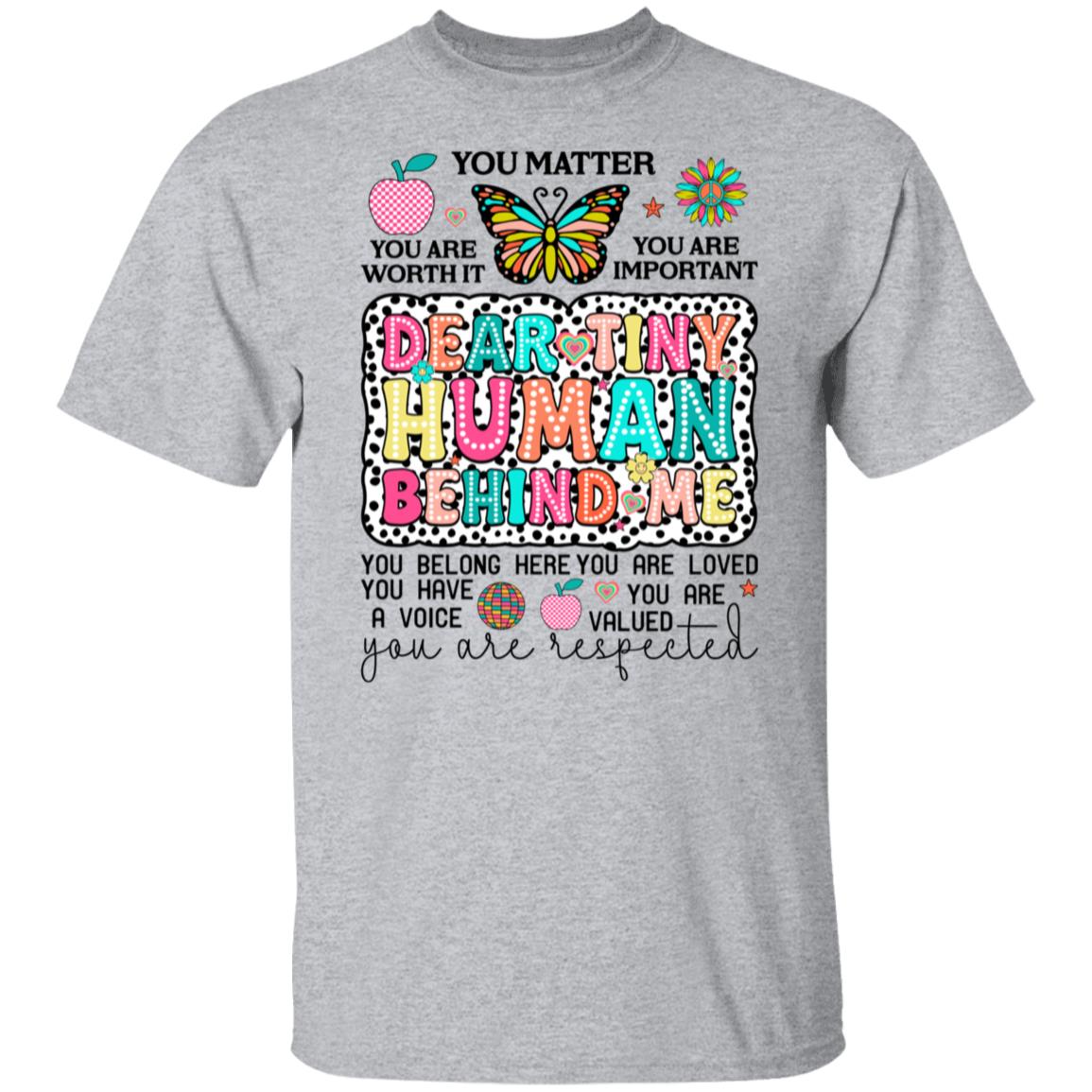 Tiny Human Back Print T-Shirt