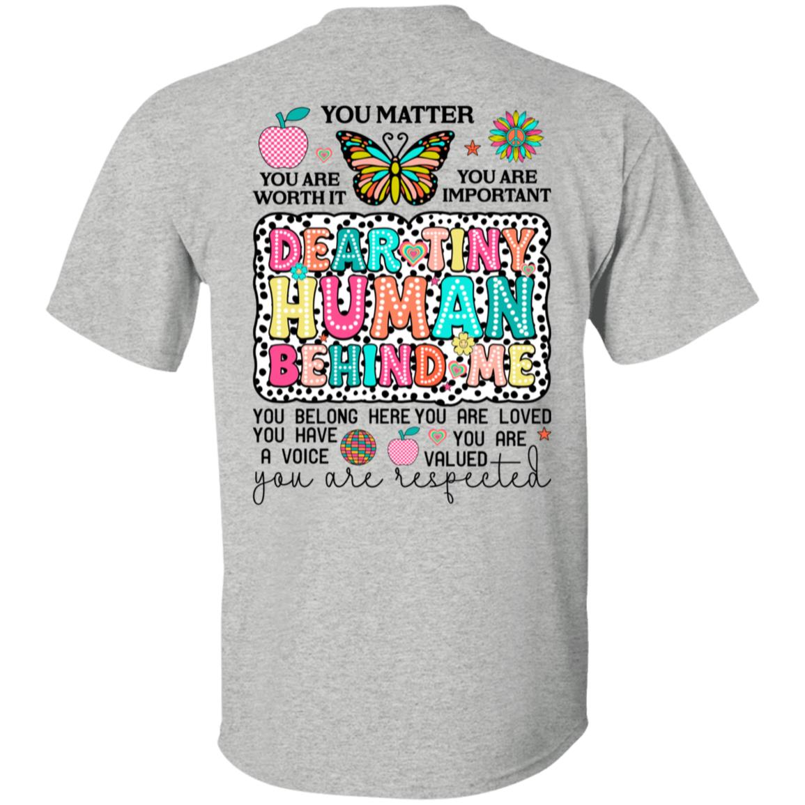 Tiny Human Front & Back Print T-Shirt