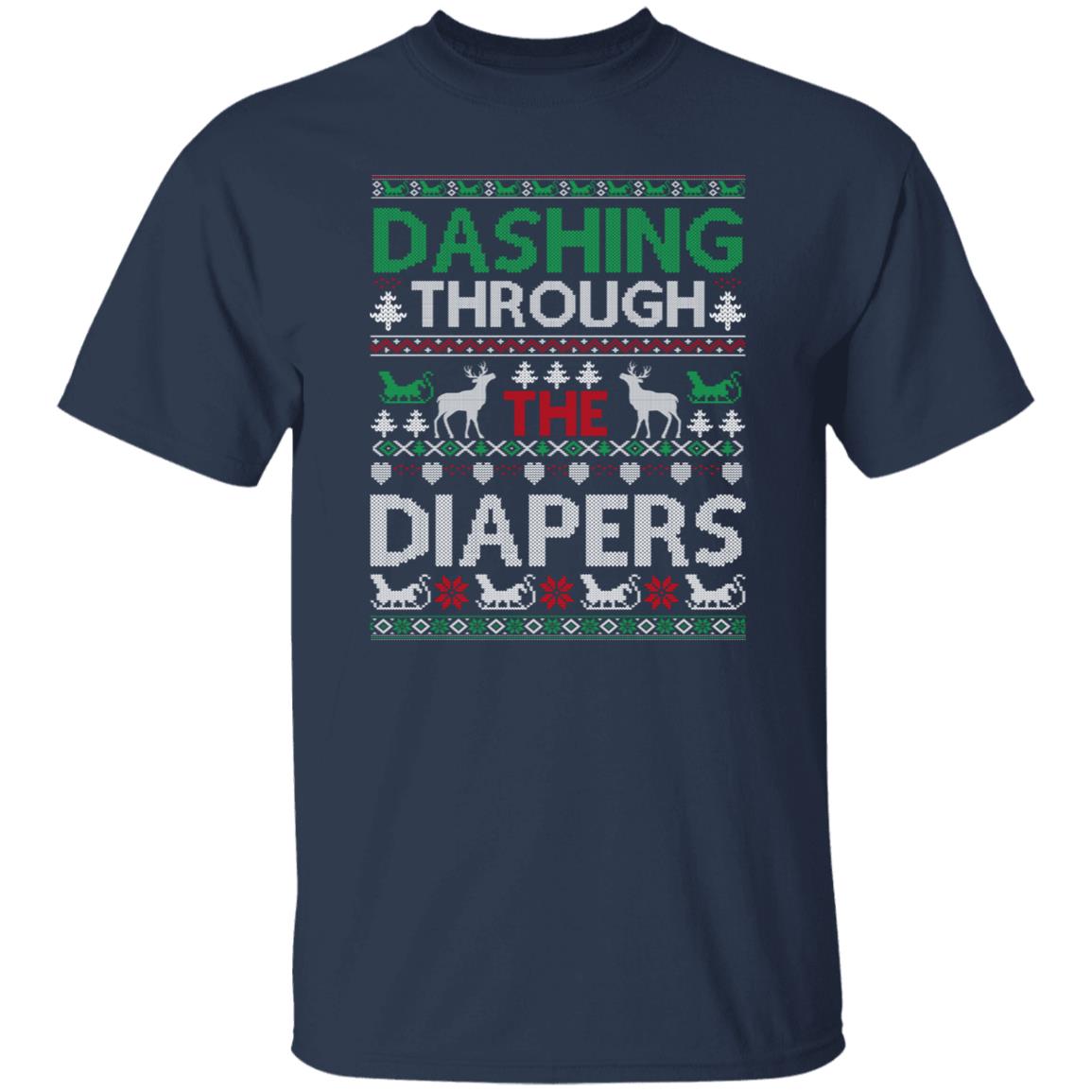 Dashing Through For Diapers Ugly T-Shirt