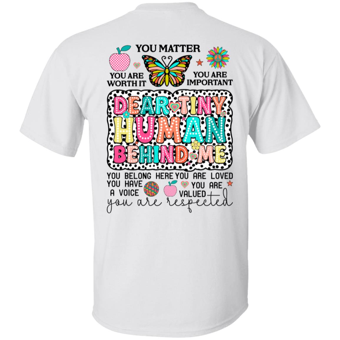 Tiny Human Front & Back Print T-Shirt