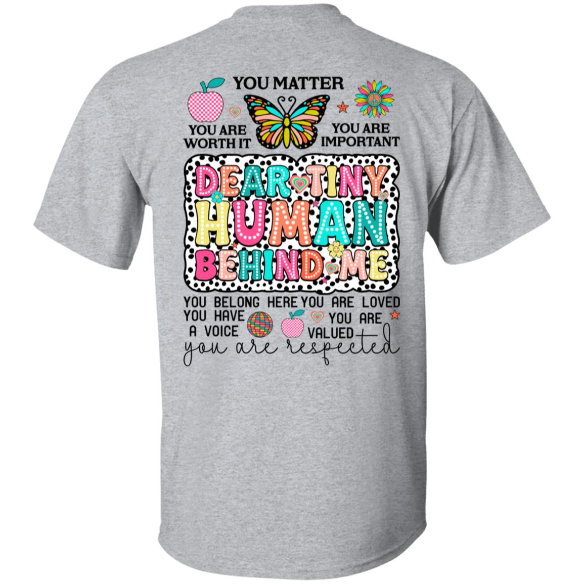 Tiny Human Front & Back Print T-Shirt