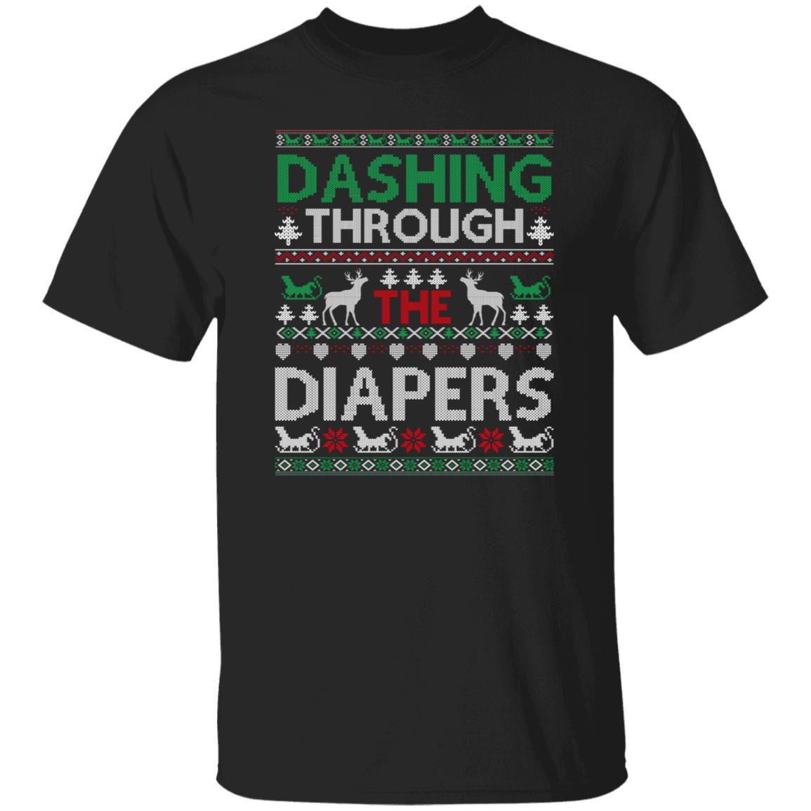 Dashing Through For Diapers Ugly T-Shirt