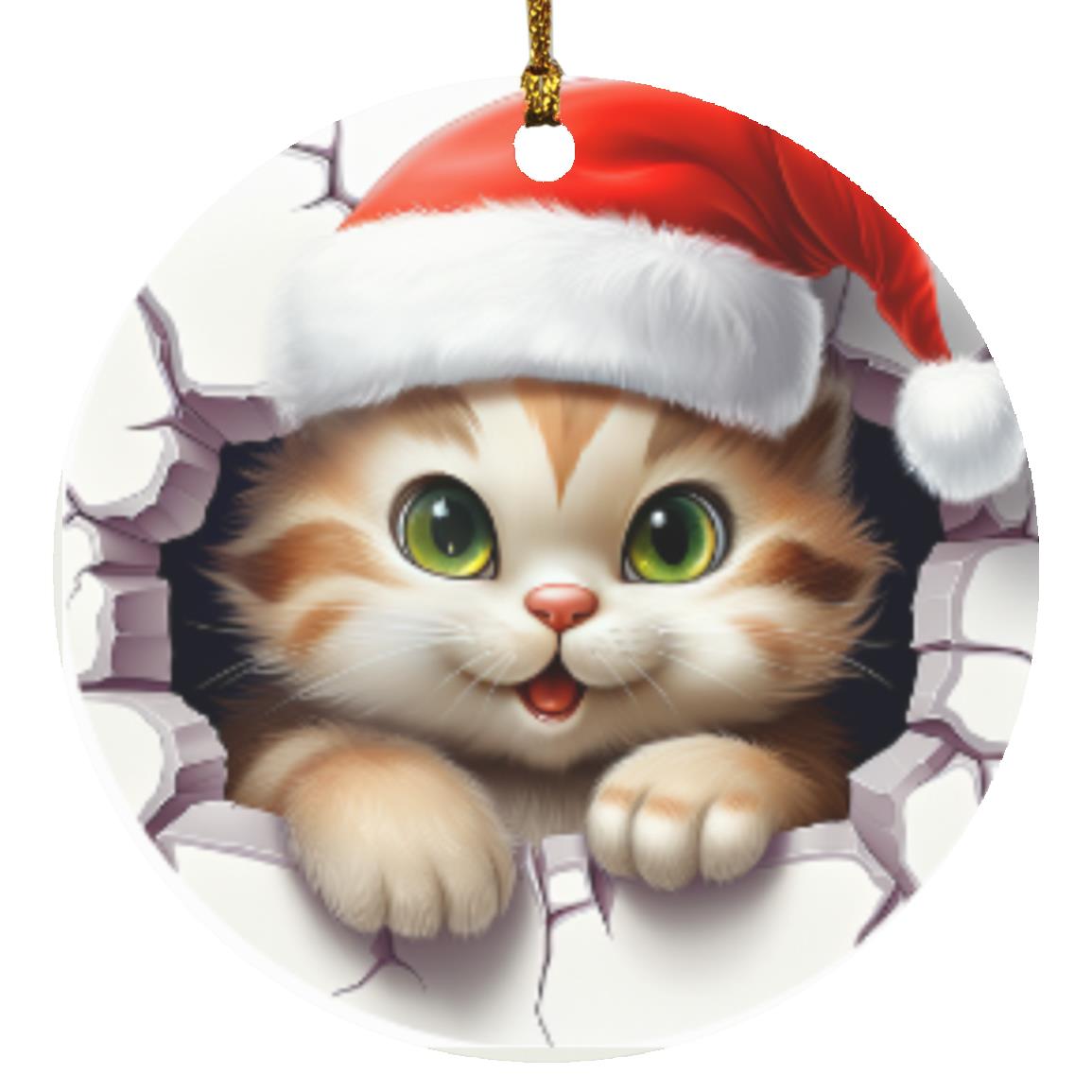 Kitten 3d Personalized Ornament