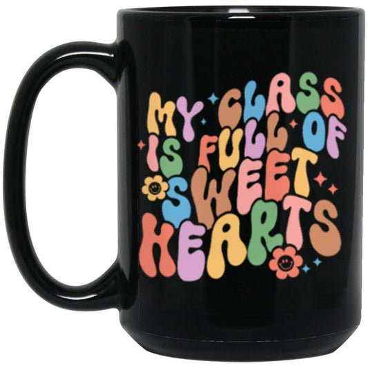 Class Full of Sweet Hearts 15oz Black Mug