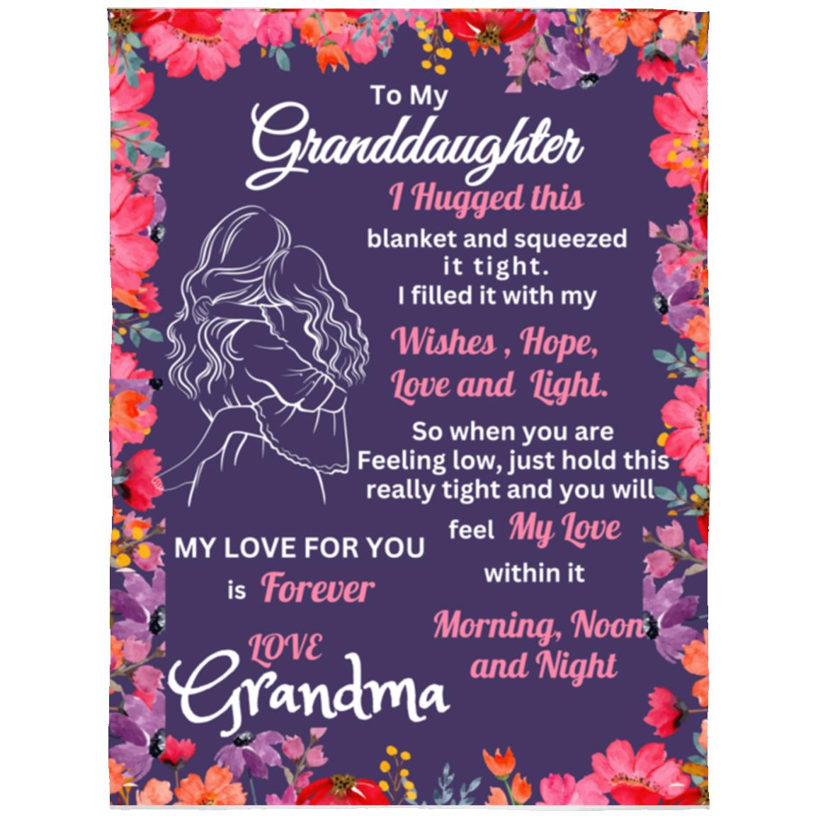 Sweet Words Grand Daughter Blanket