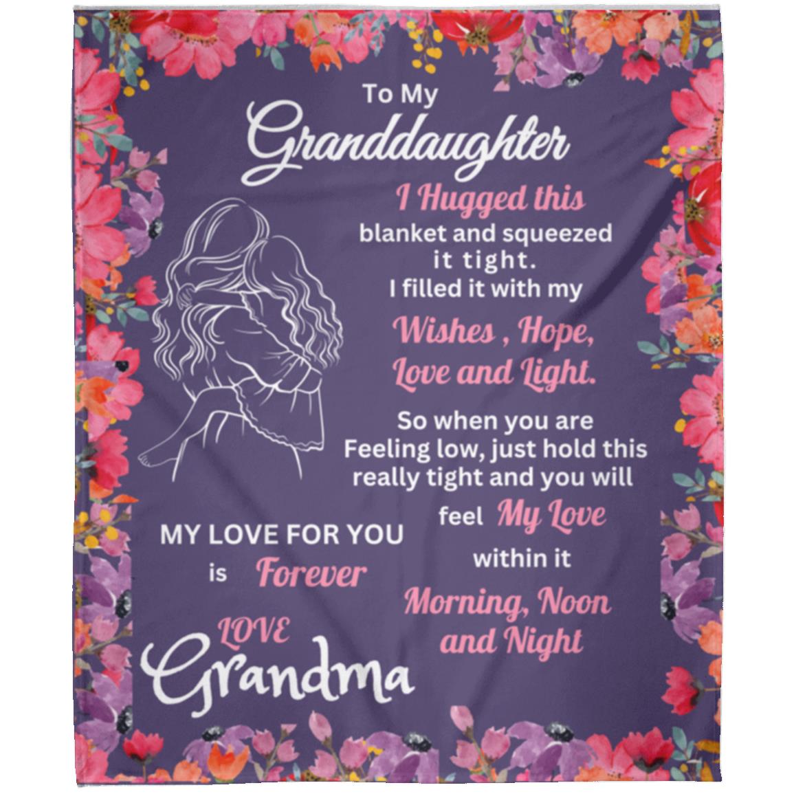 Sweet Words Grand Daughter Blanket