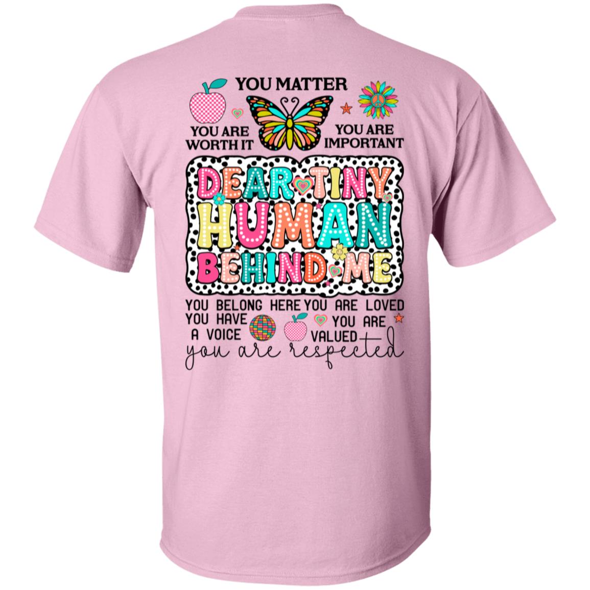 Tiny Human Front & Back Print T-Shirt