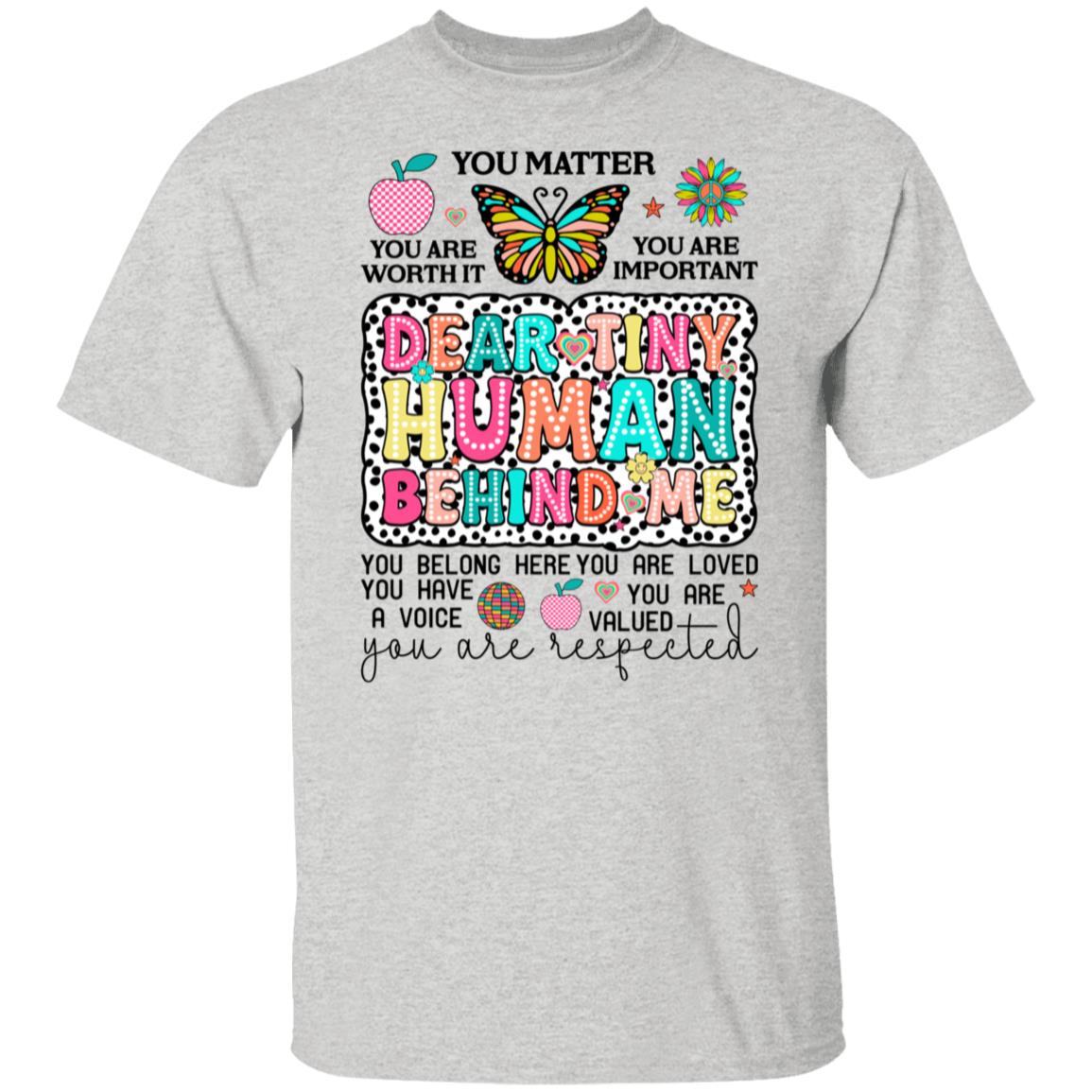 Tiny Human Back Print T-Shirt