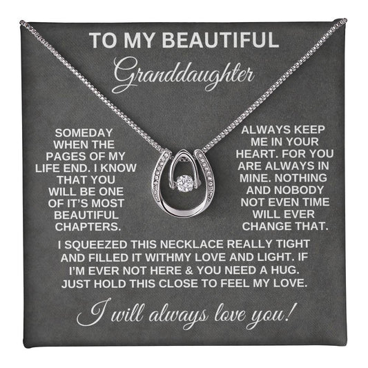 To My Granddaughter forever Love Necklace