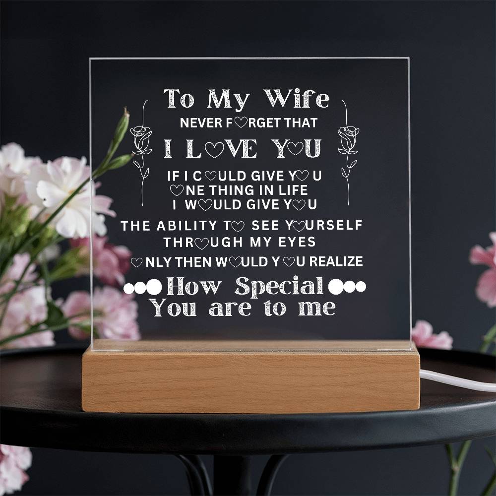 To My Wife Acrylic Plaque