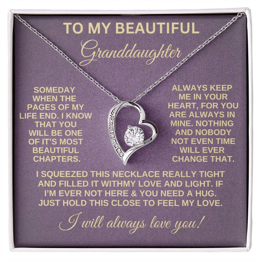 To My Granddaughter  Forever Love Necklace