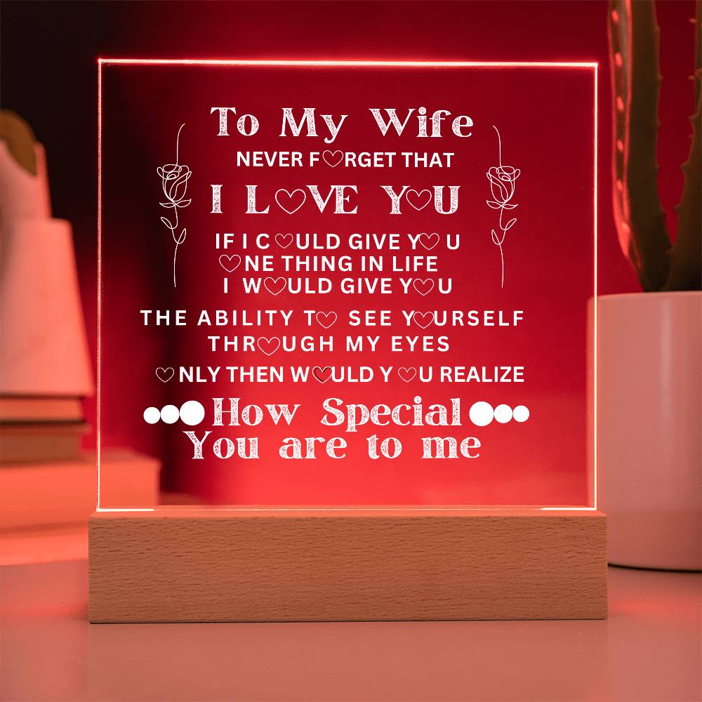 To My Wife Acrylic Plaque