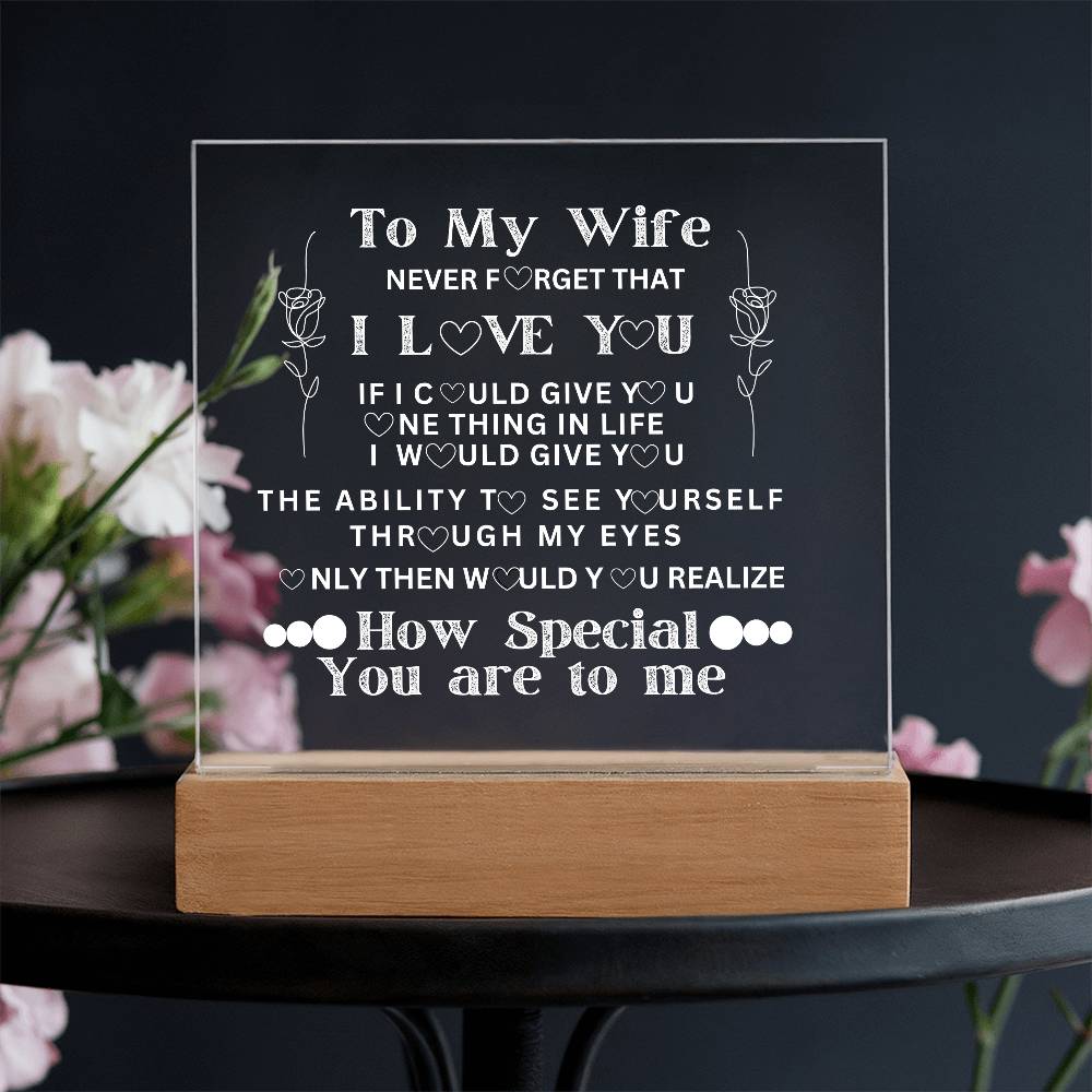 To My Wife Acrylic Plaque